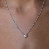 Round Lab Grown Diamond Solitaire Necklace