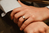 7mm Comfort Set Mens Wedding Ring in Brushed Satin Finish