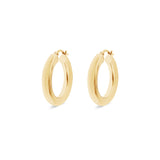 9k FeatherLite Gold Hoops | Med chunky