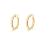 9k FeatherLite Gold Hoops | Lg chunky