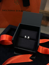 Emerald Cut Lab Grown Diamond Stud Earrings