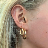 9k Chunky Gold Hoops | Large