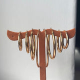 9k classic gold hoops