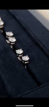 Moissanite Stud Earrings Round Brilliant Cut