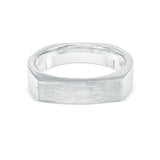 Men's Geometric Ring Satin Finish Wedding Band