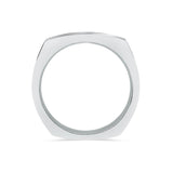 Men's Geometric Ring Satin Finish Wedding Band