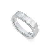 Men's Geometric Ring Satin Finish Wedding Band