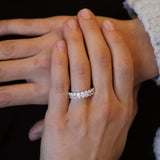 Oval Cut 5x3mm U-Prong Lab Grown Diamond Wedding Ring