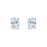 Oval Cut Lab Grown Diamond Stud Earrings