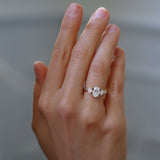 Oval With Round Accents Engagement Ring. Deltora Diamonds Sustainable Lab Diamond Bridal Jewellery Australia.