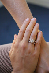 Oval With Round Accents Engagement Ring. Deltora Diamonds Sustainable Lab Diamond Bridal Jewellery Australia.