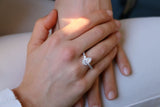 Pear Cut Lab Grown Diamond with Marquise and Round Diamond Band Setting