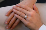 Pear Cut Lab Grown Diamond with Marquise and Round Diamond Band Setting