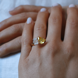 Two Stone Engagement Ring | Sapphire and Diamond