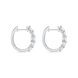 Tension Set Diamond Hoops