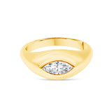 Dome Diamond Ring with Marquise Diamond - One and Only