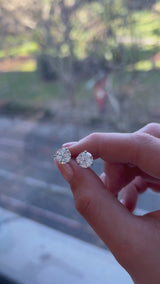 Moissanite Stud Earrings Round brilliant Cut