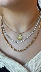 6ct Graduated Lab Grown Diamond Tennis Necklace