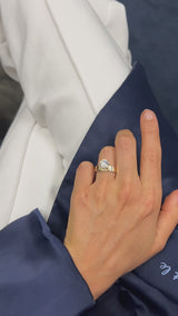 Floating Round Cut Diamond Cigar band