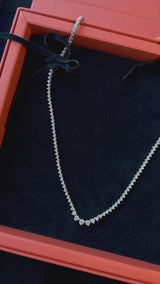 6ct Graduated Lab Grown Diamond Tennis Necklace