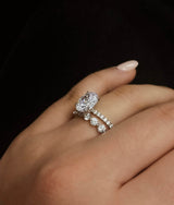 Round Tension Set Wedding Ring with Sustainable Lab Diamonds. Deltora Diamonds Sustainable Lab Diamond Bridal Jewellery.