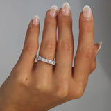 Deltora Diamonds Asscher Cut Diamond Wedding Band made with sustainable lab diamonds.