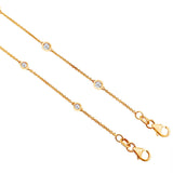 Bezel Set Chain Bracelet made with Sustainable Lab Diamonds.