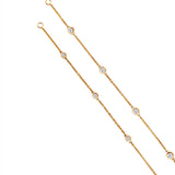 Bezel Set Chain Bracelet made with Sustainable Lab Diamonds.