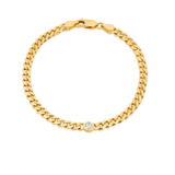 Curb Chain Lab Grown Diamond Bracelet