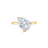 Deltora Diamonds Solitaire Angled Pear Engagement Ring made with sustainable lab diamonds.