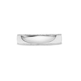Half Round with Millgrain Edge Mens Wedding Ring