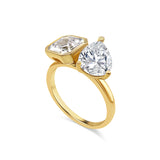Deltora Diamonds Toi et Moi Pear and Asscher Setting made with sustainable lab diamonds.