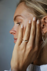 Double Split Band with Lab Grown Diamond Pave