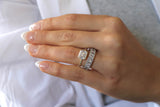 Deltora Diamonds East West Bezel Set Emerald Cut Setting made with sustainable lab diamonds.