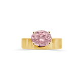 Floating Sapphire Cigar Band made with Sustainable Lab Sapphires.