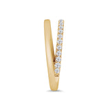 Deltora Diamonds Double Wedding Band with Diamond Pave made with sustainable lab diamonds.