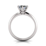 Deltora Diamonds Knife Edge Round Solitaire Setting with sustainable lab diamonds.