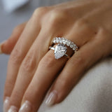 Deltora Diamonds Pear Cut Solitaire Setting with sustainable lab diamonds.