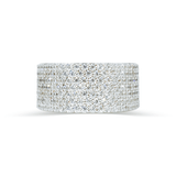 Deltora Diamonds Pave Diamond Cigar Band Ring made with Sustainable Lab Diamonds.