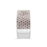 Deltora Diamonds Pave Diamond Cigar Band Ring made with Sustainable Lab Diamonds.