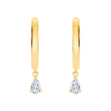 Pear Lab Grown Diamond Drop Earrings
