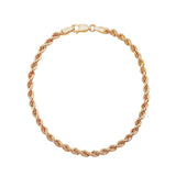 Deltora Diamonds Rope Chain Bracelet 18k Gold.
