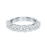 U-prong Round Cut Eternity Wedding Band with Sustainable Lab Diamonds. Sustainable Bridal Jewellery Deltora Diamonds.