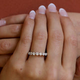 Round Tension Set Wedding Ring with Sustainable Lab Diamonds. Deltora Diamonds Sustainable Lab Diamond Bridal Jewellery.