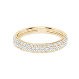 Deltora Diamonds Triple Micro-Pavé Set Wedding Ring with Sustainable Lab Diamonds.