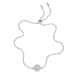 Bezel Set Lab Grown Diamond Adjustable Bracelet