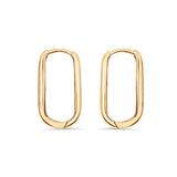 Deltora Diamonds Yellow Gold Mini Paperclip Earrings.