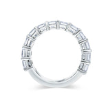 Deltora Diamonds Asscher Cut Diamond Wedding Band made with sustainable lab diamonds.
