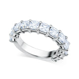 Deltora Diamonds Asscher Cut Diamond Wedding Band made with sustainable lab diamonds.
