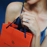 Emerald Cut Pave Wrap Engagement Ring Setting